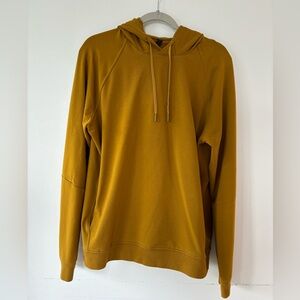 Lululemon Men’s Mustard Yellow Long-sleeve Hoodie Size Large L